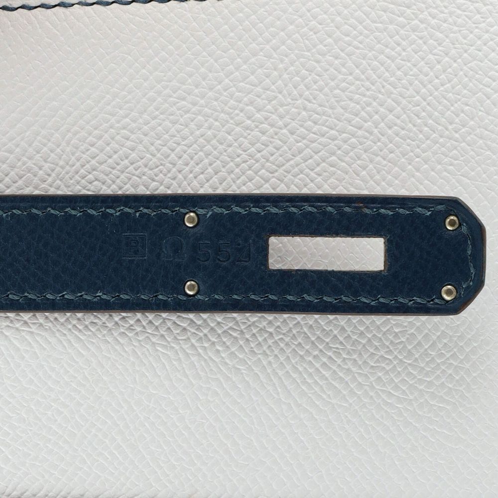 Hermes Kelly Flag Handbag Epsom 35 Blue #78179H11B - Picture 12 of 12